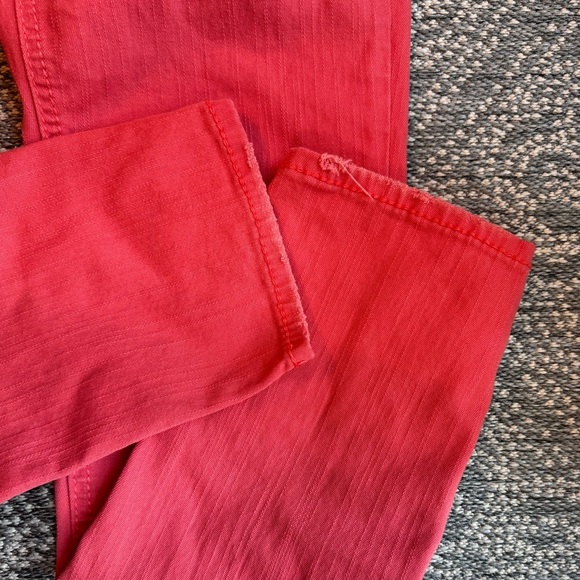 7 For All Mankind Skinny Jeans - Size 8 - Orange Coral, Stretchy, Comfortable - Picture 5 of 12
